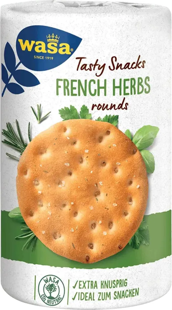 Wasa Delicate Rounds French Herbs with herbs and sea salt 205g