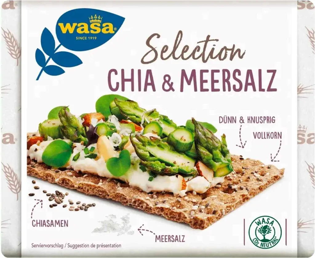 Wasa Crispbread Chia & Sea Salt 245g