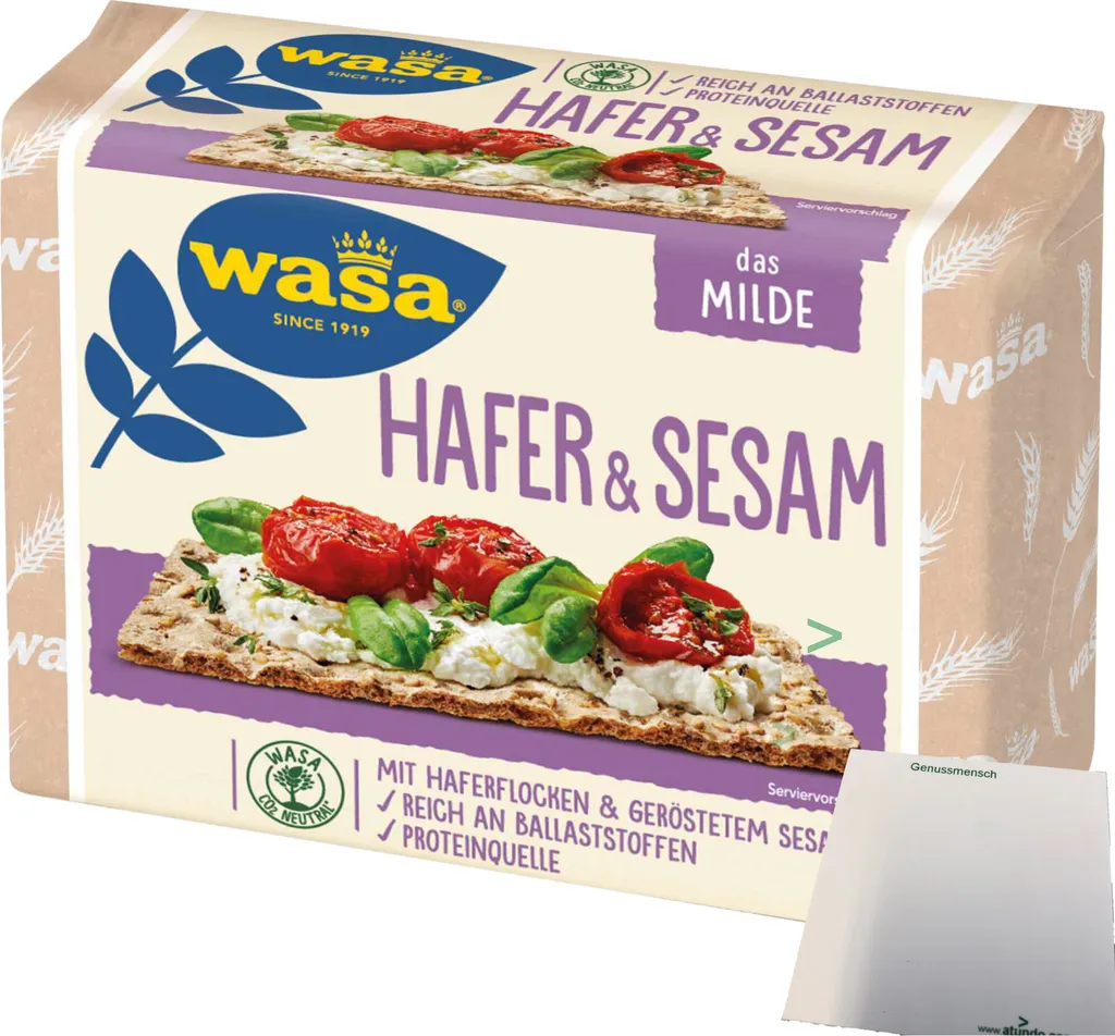 Wasa crispbread oat & sesame (230g pack) + usy block