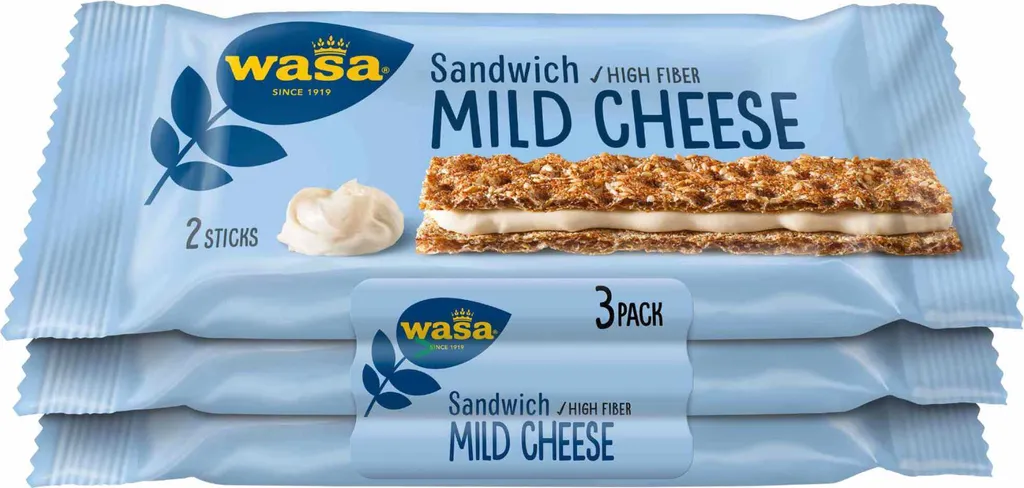 Wasa Crispbread Sandwich Cheese Multipack (8 x 90g pack)