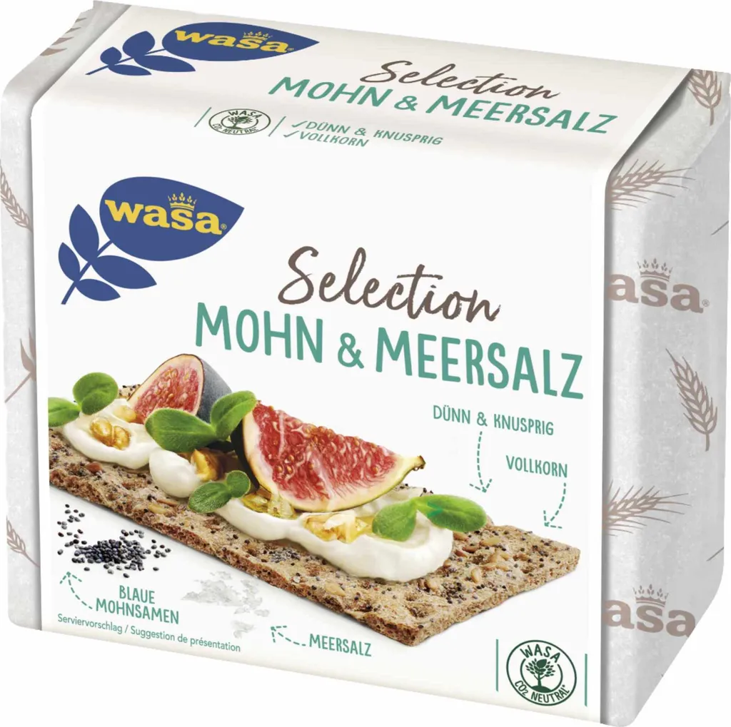 Wasa Selection Poppy Seed & Sea Salt VPE (12x245g pack)