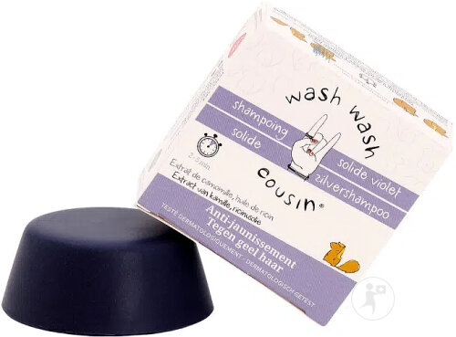 Wash Wash Cousin Solid Shampoo Violet 70g