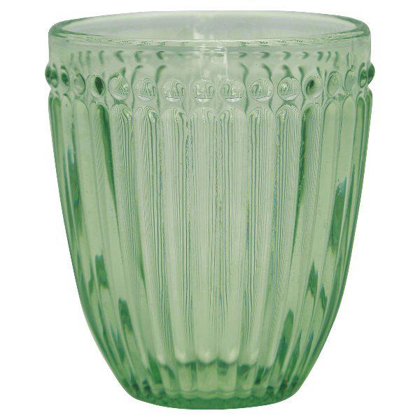 Water glass Alice Pale Green from Greengate
