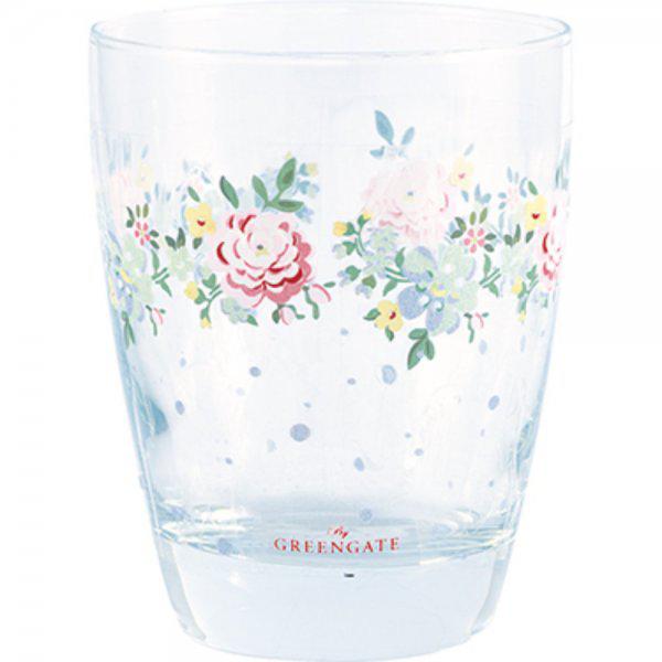 Laura White water glass from Greengate