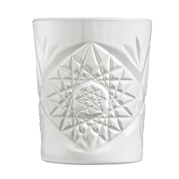Water glass, juice glass, whiskey glass, Hobstar white made of crystal glass from Libbey