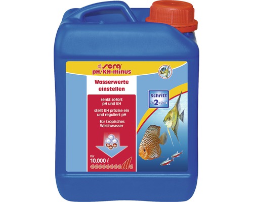 Water value correction sera pH/KH-minus 2500 ml