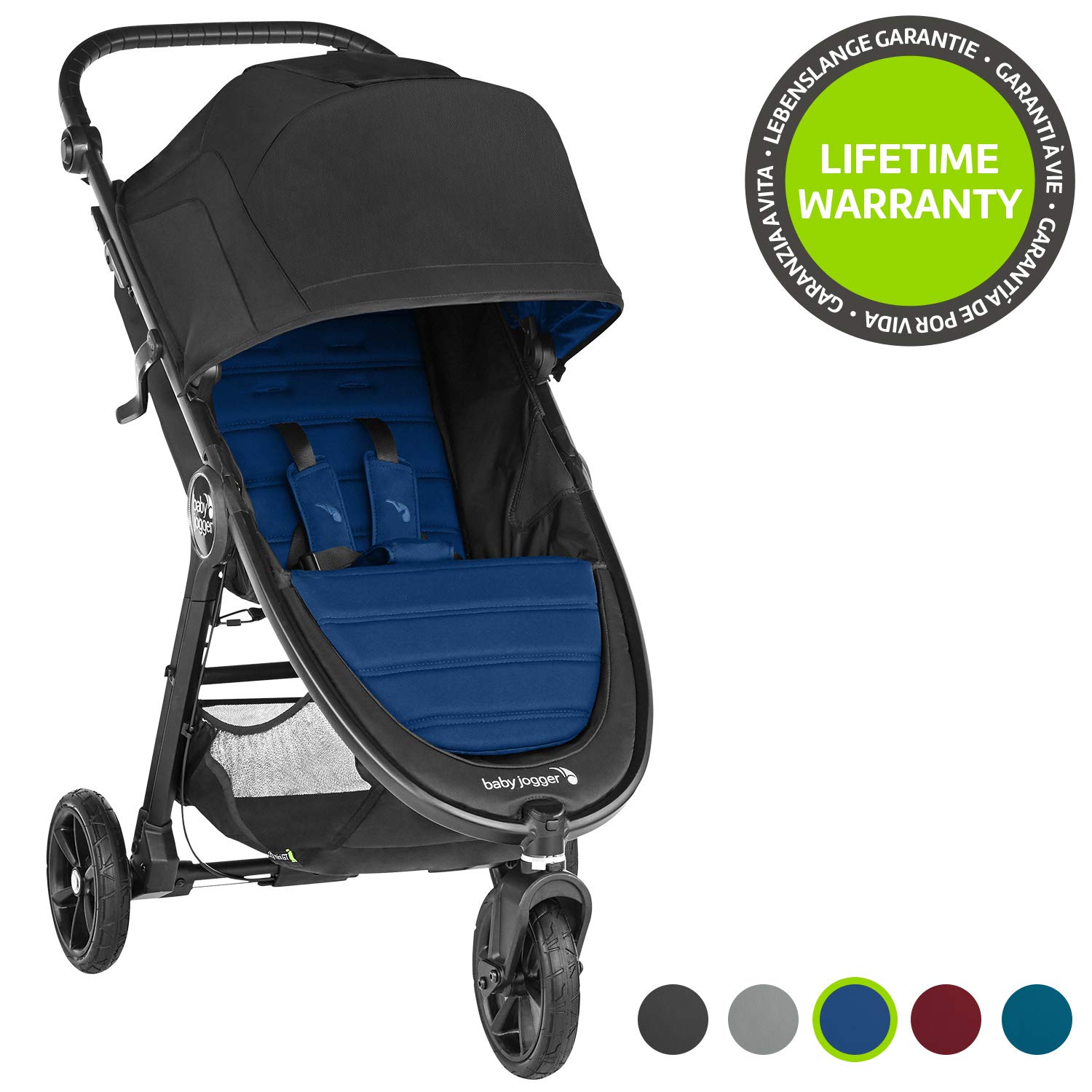 Baby Jogger City Mini GT2 Lightweight Combination Pushchair | All-Wheel Suspension for Any Terrain | Quick Folding Small Buggy | Briar Green (Green)