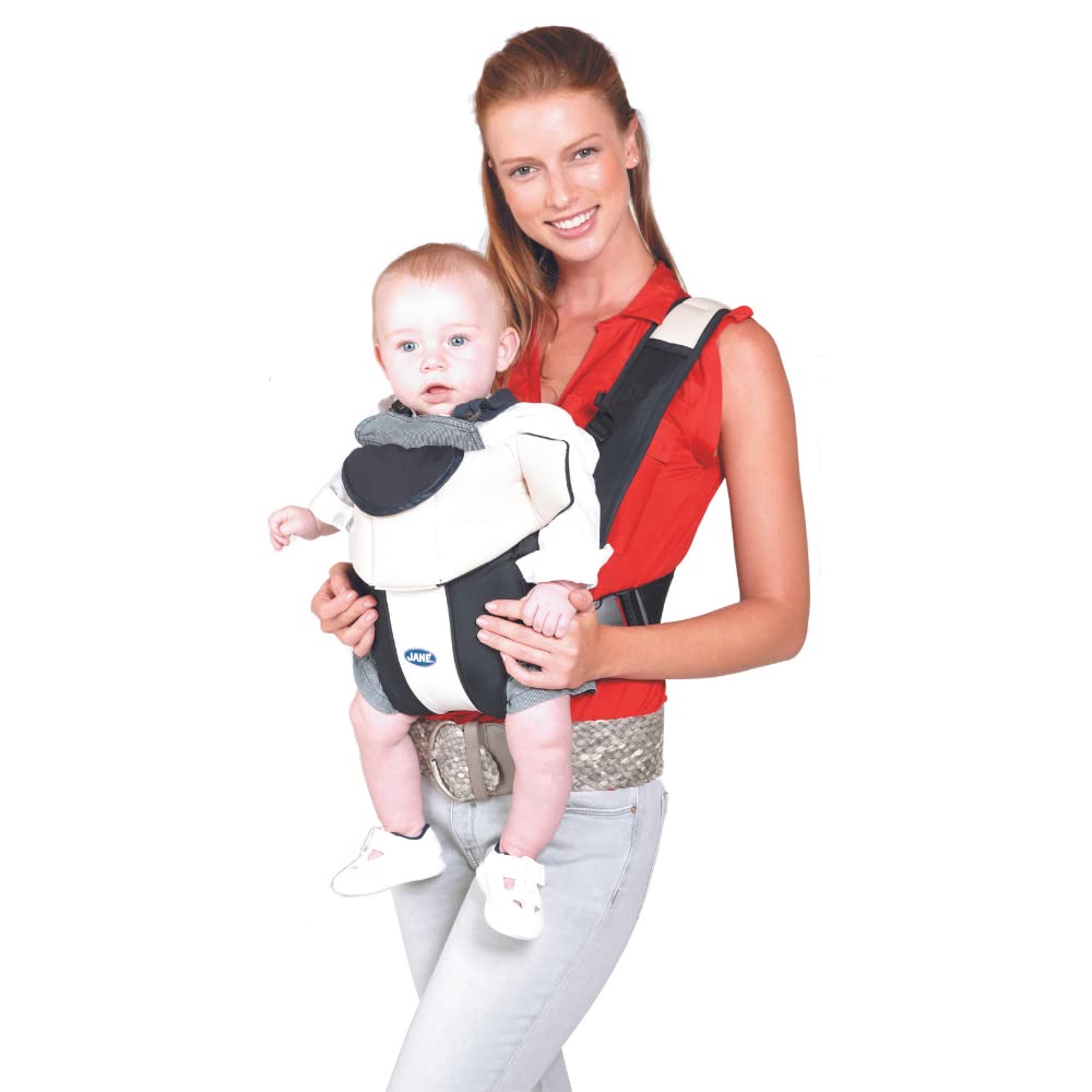 Jane Jané 060242 S87 Dual Baby Carrier Suitable from Birth to 9 kg with Removable Bib Colour: Dark Blue and White, Multicoloured
