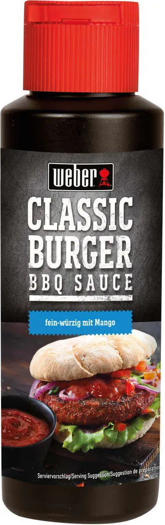 Weber Sauce Classic Burger BBQ Grill Sauce Burger Sauces 300 ml Bottle spicy