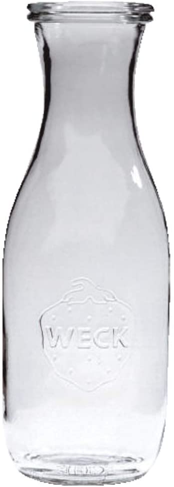 Weck Round Juice Bottle, 1032 ml, Clear, One Size