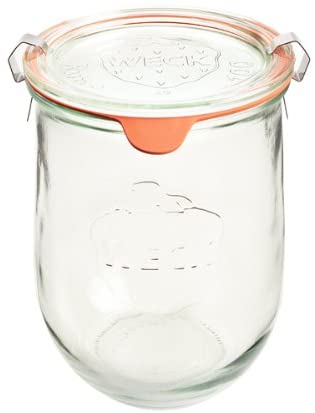 Weck Glass Jars 220 ml Set of 12 Incl. Seal Hinge Glass Lid