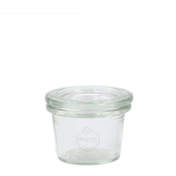 Weck Mini Tumble Glass With Glass Lid, Content: 35 Ml, H: 37 Mm, D: 40 Mm