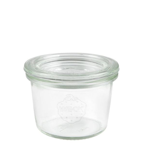 Weck Mini Tumble Glass With Glass Lid, Content: 80 Ml, H: 47 Mm, D: 60 Mm