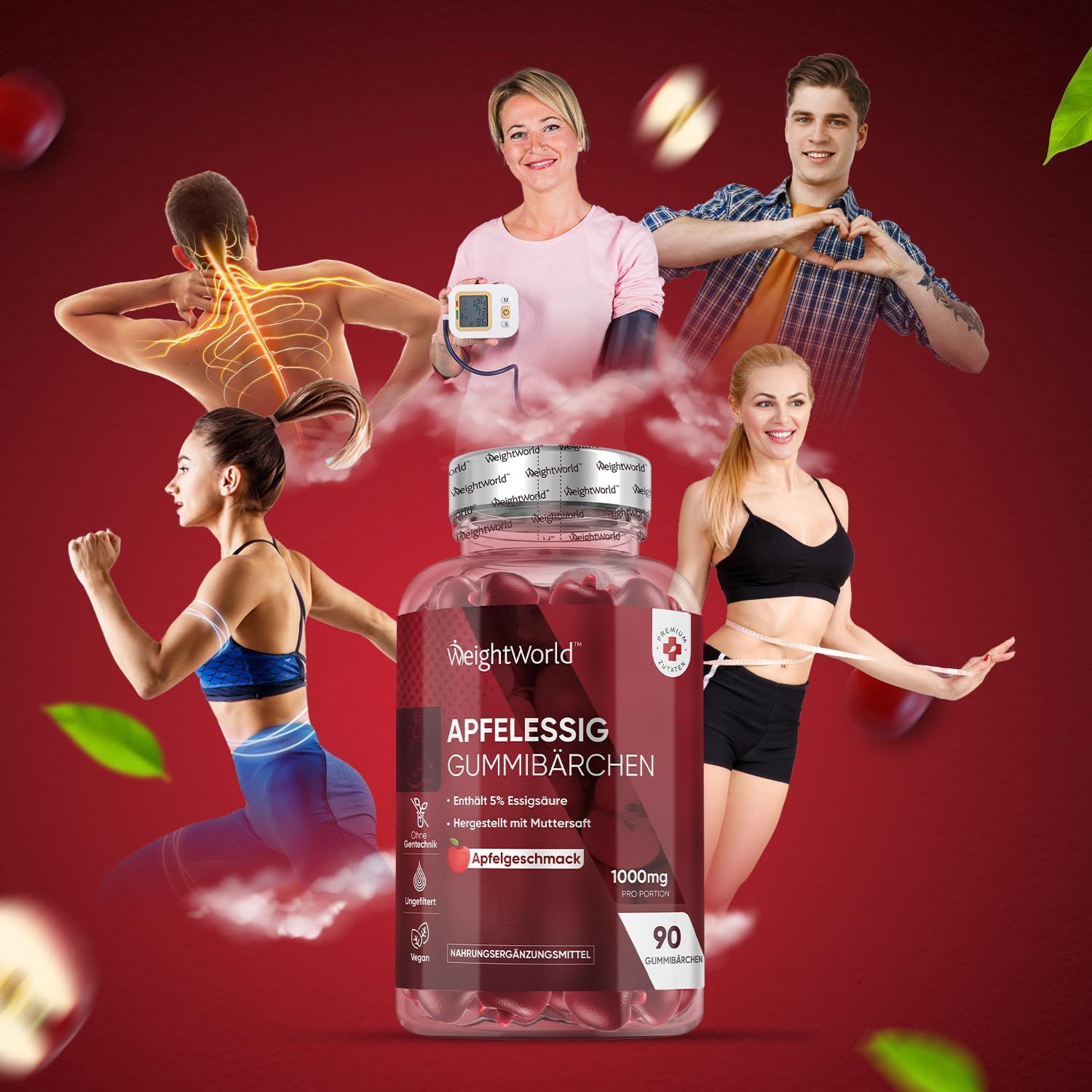 WeightWorld Apfelessig Gummibärchen 1000mg