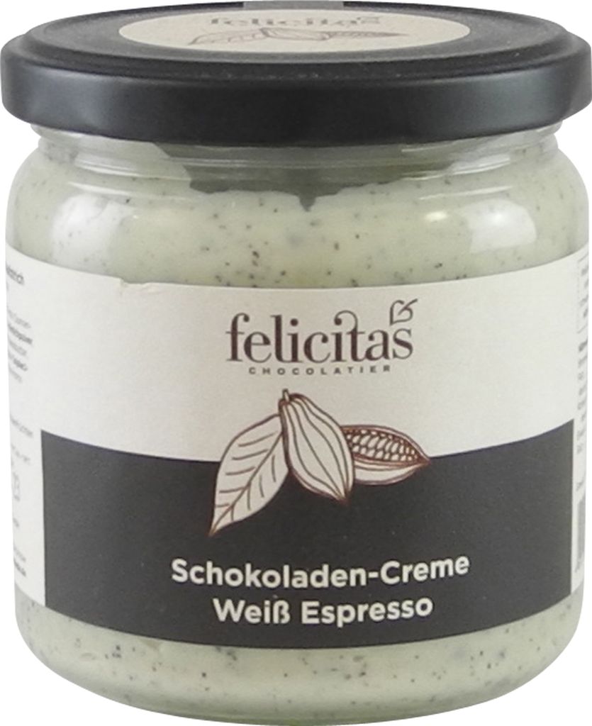 Weiß-Espresso Schokoladen-Creme von der Confiserie Felicitas (400 g)