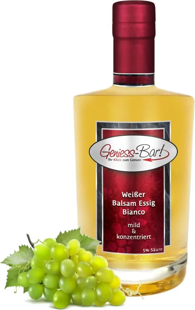 White Balsamic Vinegar Bianco 0.7L - very mild & concentrated 5% acidity