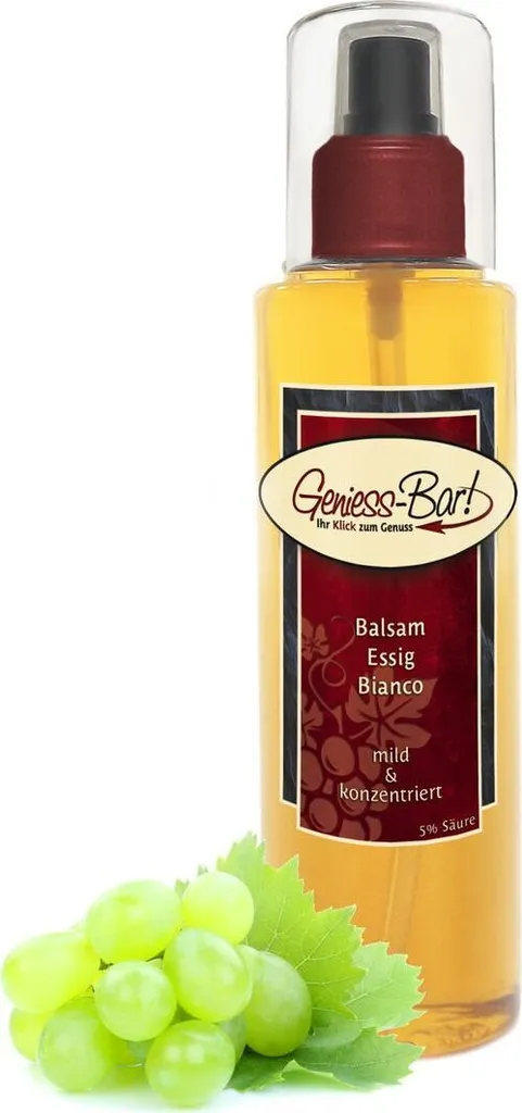 White Balsam Vinegar Bianco Spray Bottle 0.26L Very mild & concentrated 5% acidity pump spray