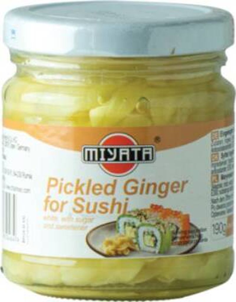 White Ginger for Sushi Pickled Ginger 190g - Miyata