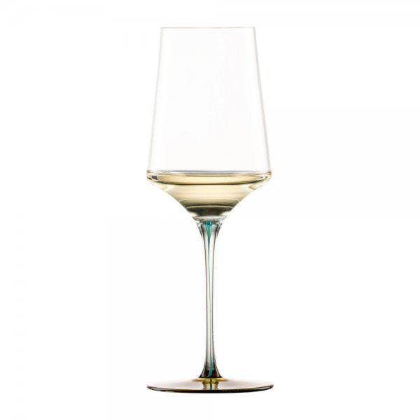 White wine glass ink ocher green from Zwiesel Glas