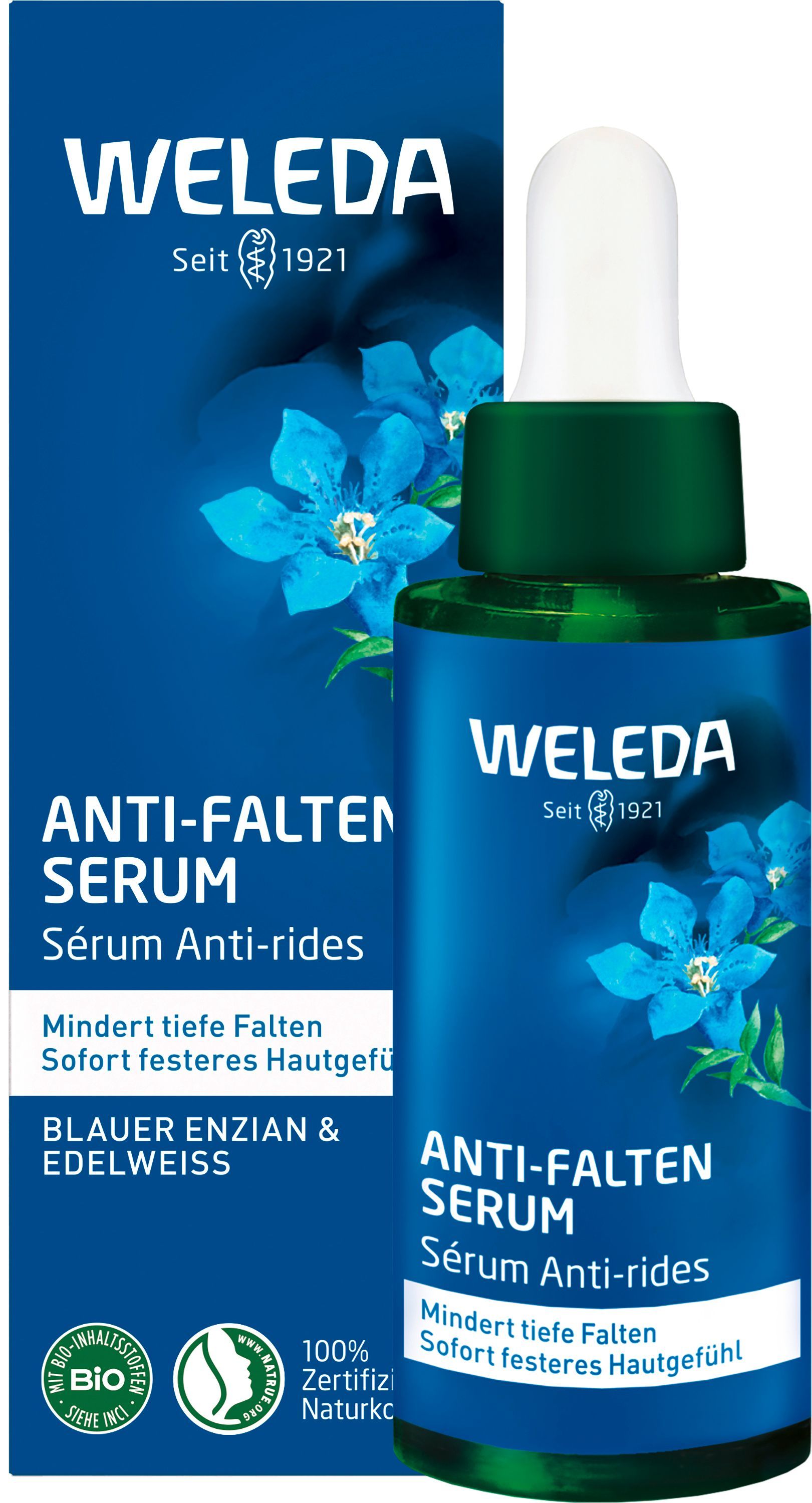 Weleda Anti-Wrinkle Serum Blue Gentian & Edelweiss - reduces deep wrinkles & firms the skin