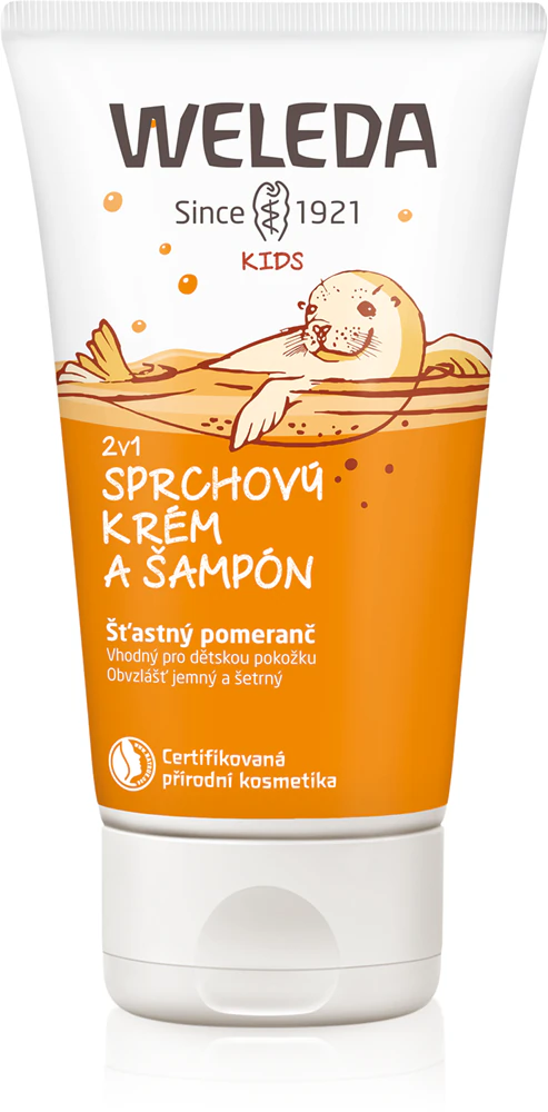 Weleda Kids Fruity Orange shower cream and shampoo for children 2 in 1