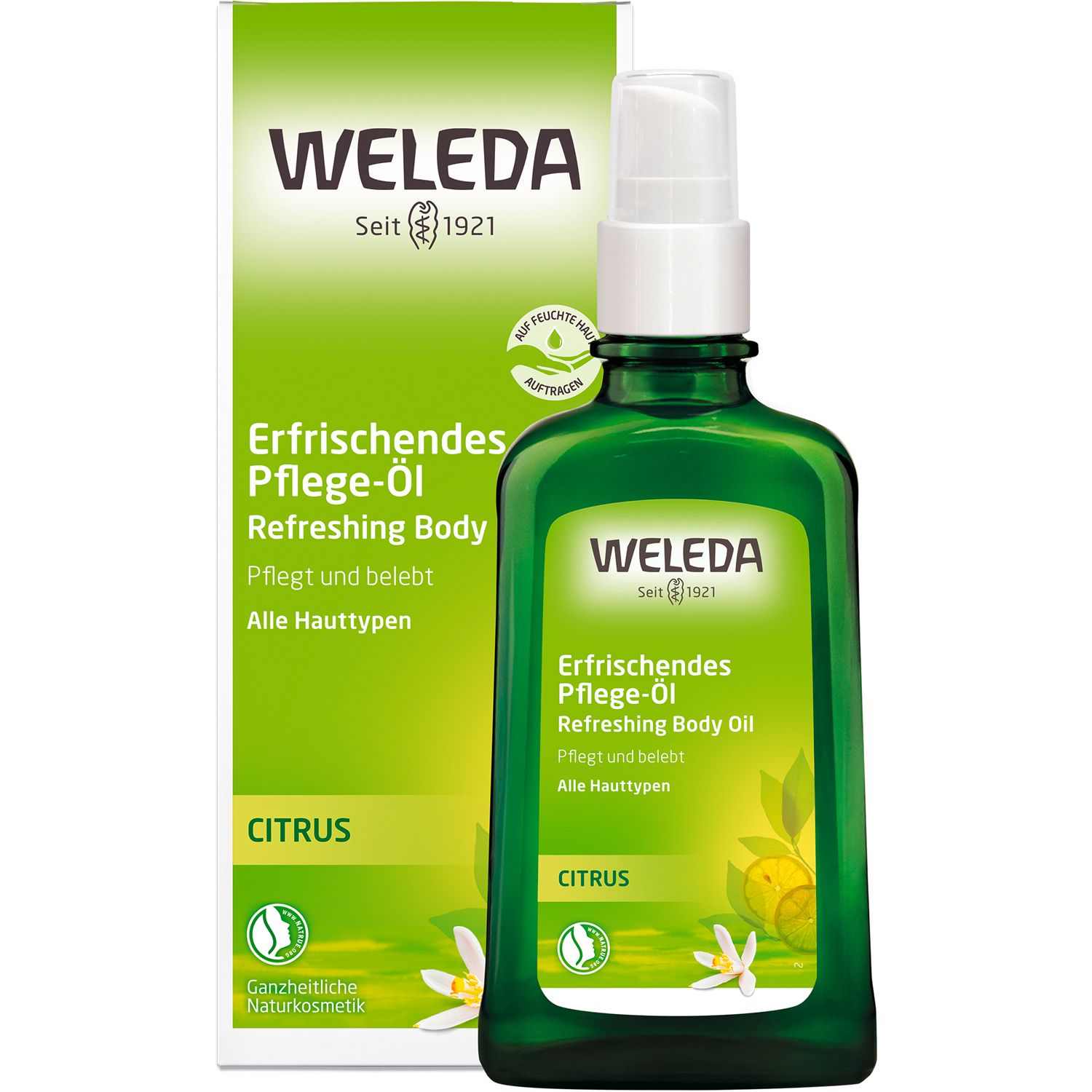 Weleda Body Oil Citrus - refreshing care oil nourishes & absorbs quickly, moisturizing