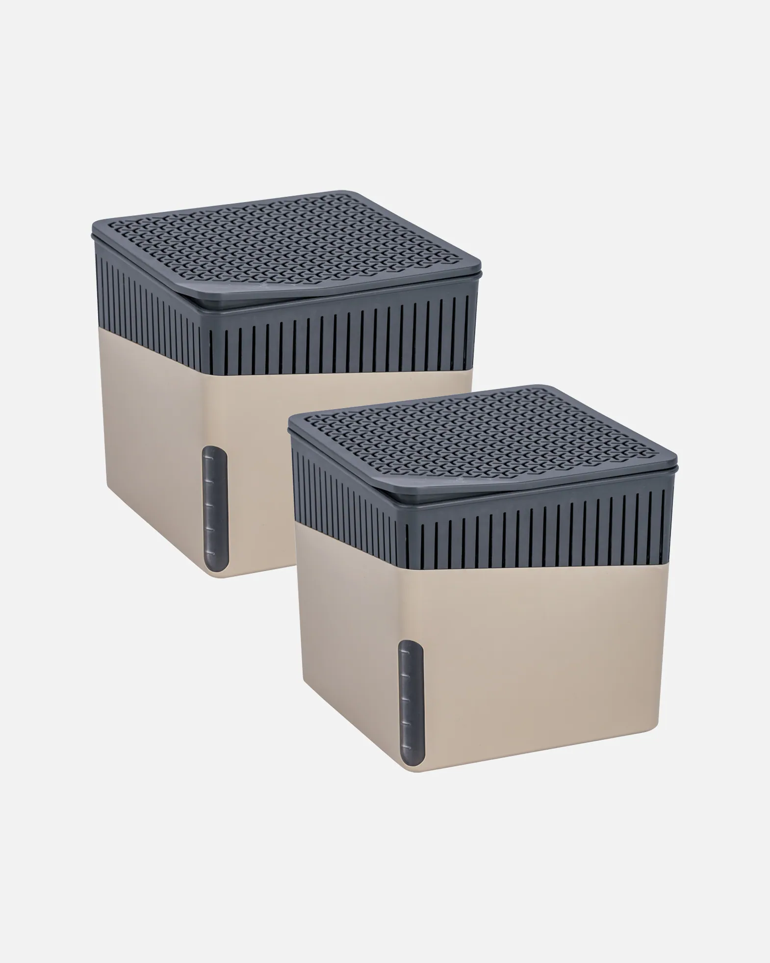 WENKO Decoration Room Dehumidifier Mod. Cube, Beige, 1000 g, Set of 2