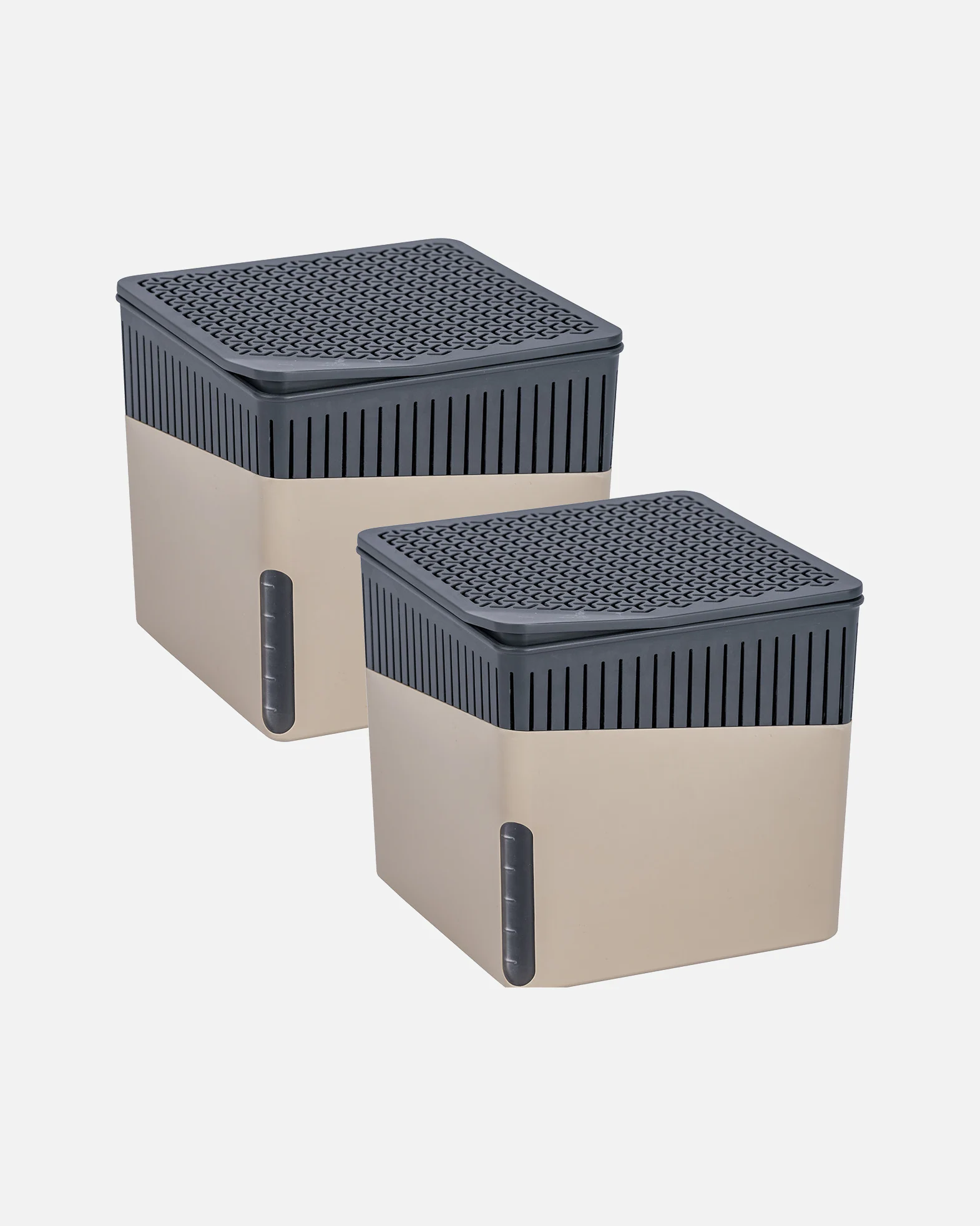 WENKO Decoration Room Dehumidifier Mod. Cube, Beige, 500 g, Set of 2