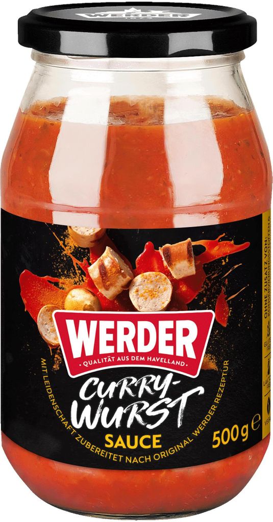 Werder Currywurst Sauce 500g Jar Delicatessen Sausage Ketchup Grilling BBQ