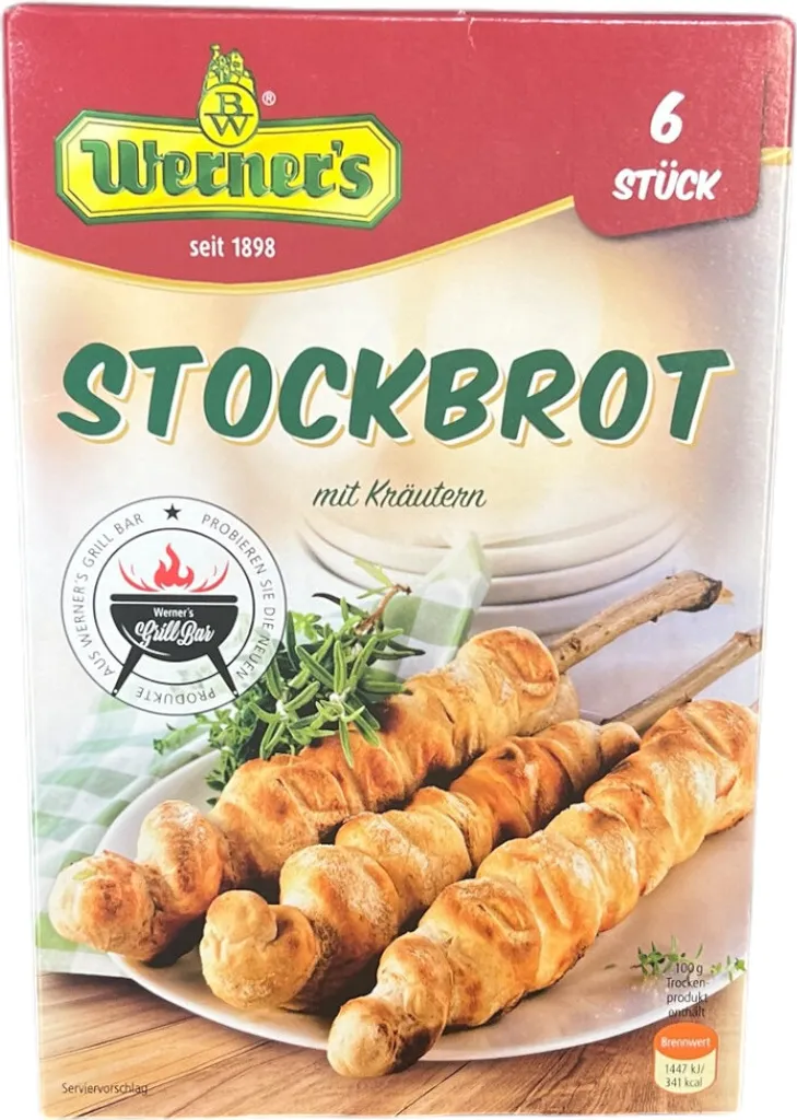 Werner's Stick Bread with Herbs Ready Mix 4-6 Pieces Baking Mix Campfire Camping Stick Dough