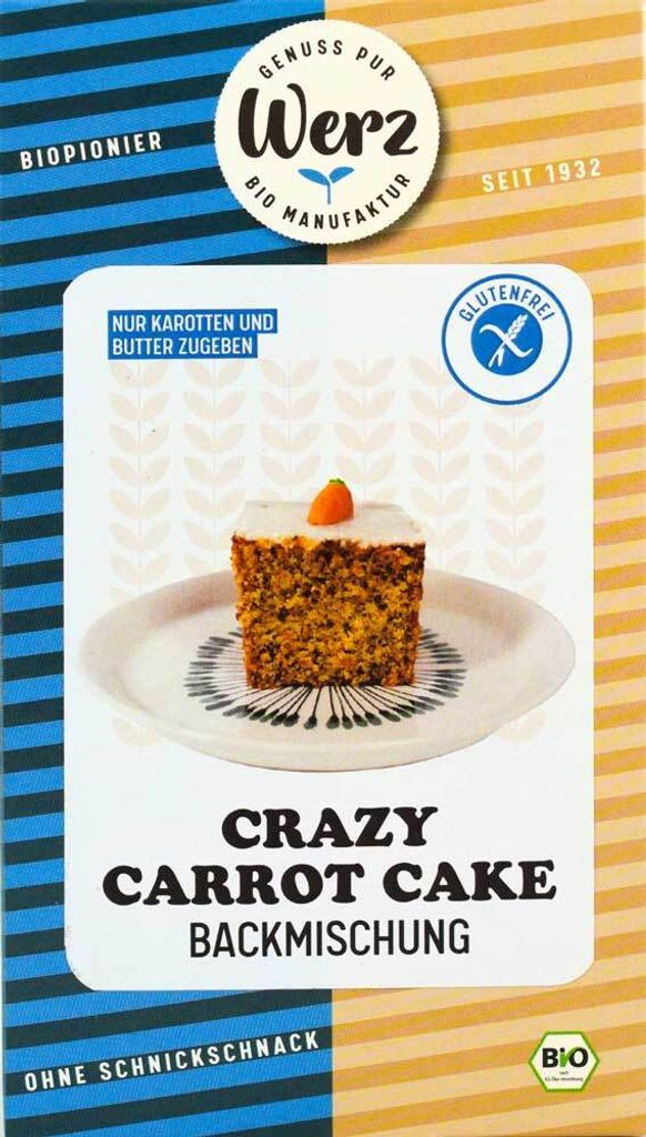 Werz Crazy Carrot Cake Baking Mix gluten-free -- 500g