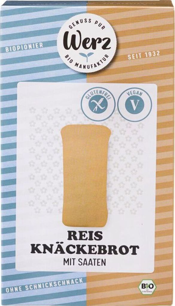 Werz Rice Crispbread with Seeds Gluten-Free -- 150g x 8 - 8-pack VPE