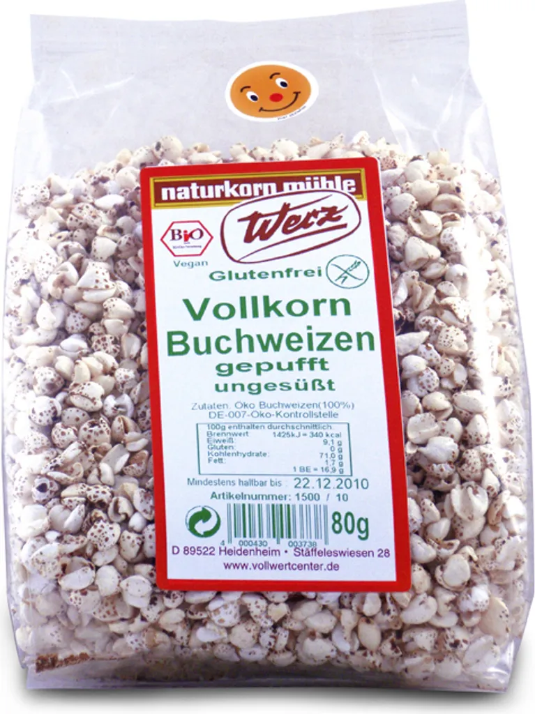 Werz Vollkorn Buchweizen gepufft glutenfrei -- 80g