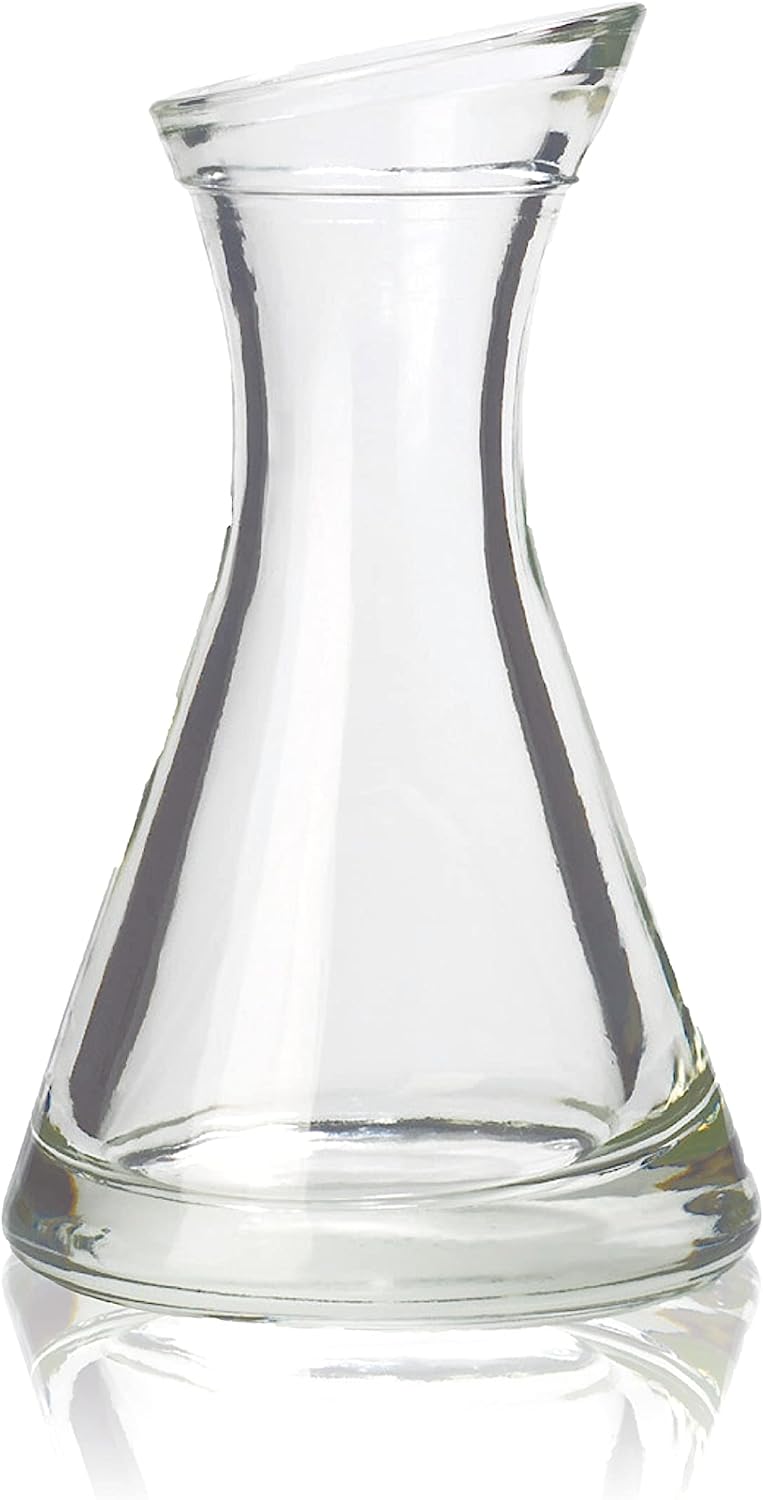 Stölzle Oberglas Glass Carafe Pisa / Set of 6 Small Carafe 0.1 L with Slant Neck / High-Quality Carafe Glass Suitable as a Water Carafe for Lemonade, Wine Carafe