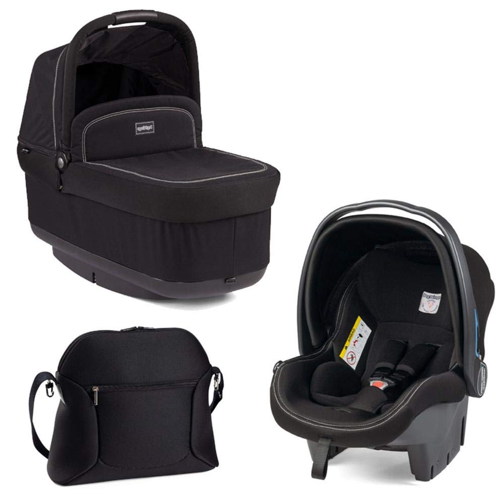 Peg Perego M4SMP4ONYX Pop-Up Onyx Set with Folding Carrycot and Changing Bag