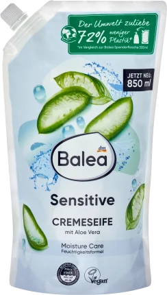 Cream soap sensitive refill, 850 ml