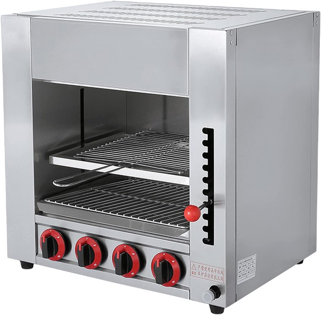 Wgwioo Infrared Steak Grill Stainless Steel Burner, Gas Salamander Cheese Melter, Portable Outdoor Gas Barbecue, for Commercial Large Kitchens