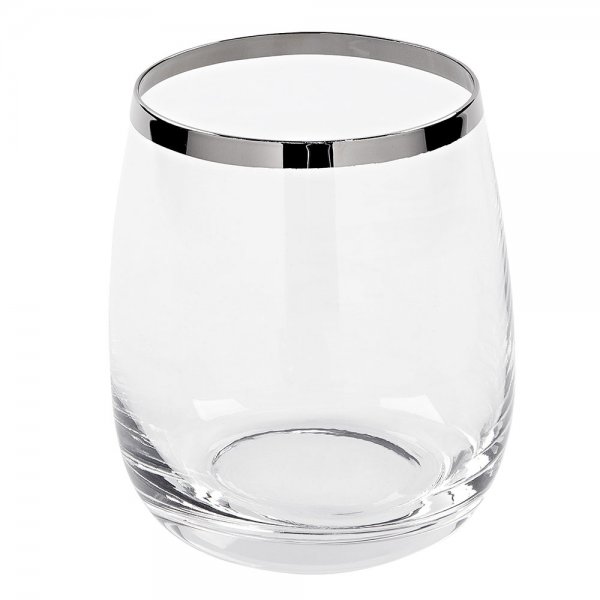 Whiskey glass Platinum2 with platinum rim from Fink