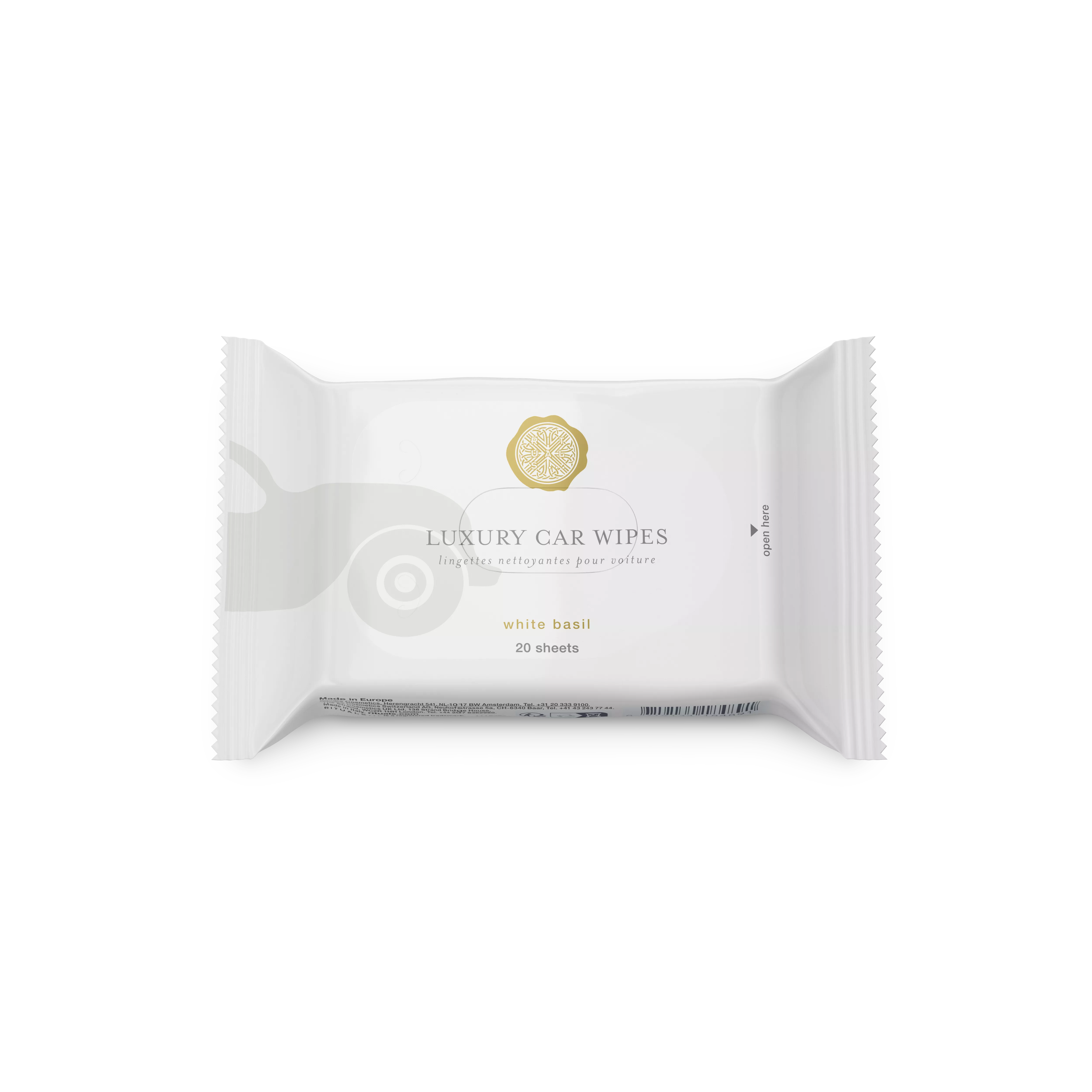 White Basil Car Wipes