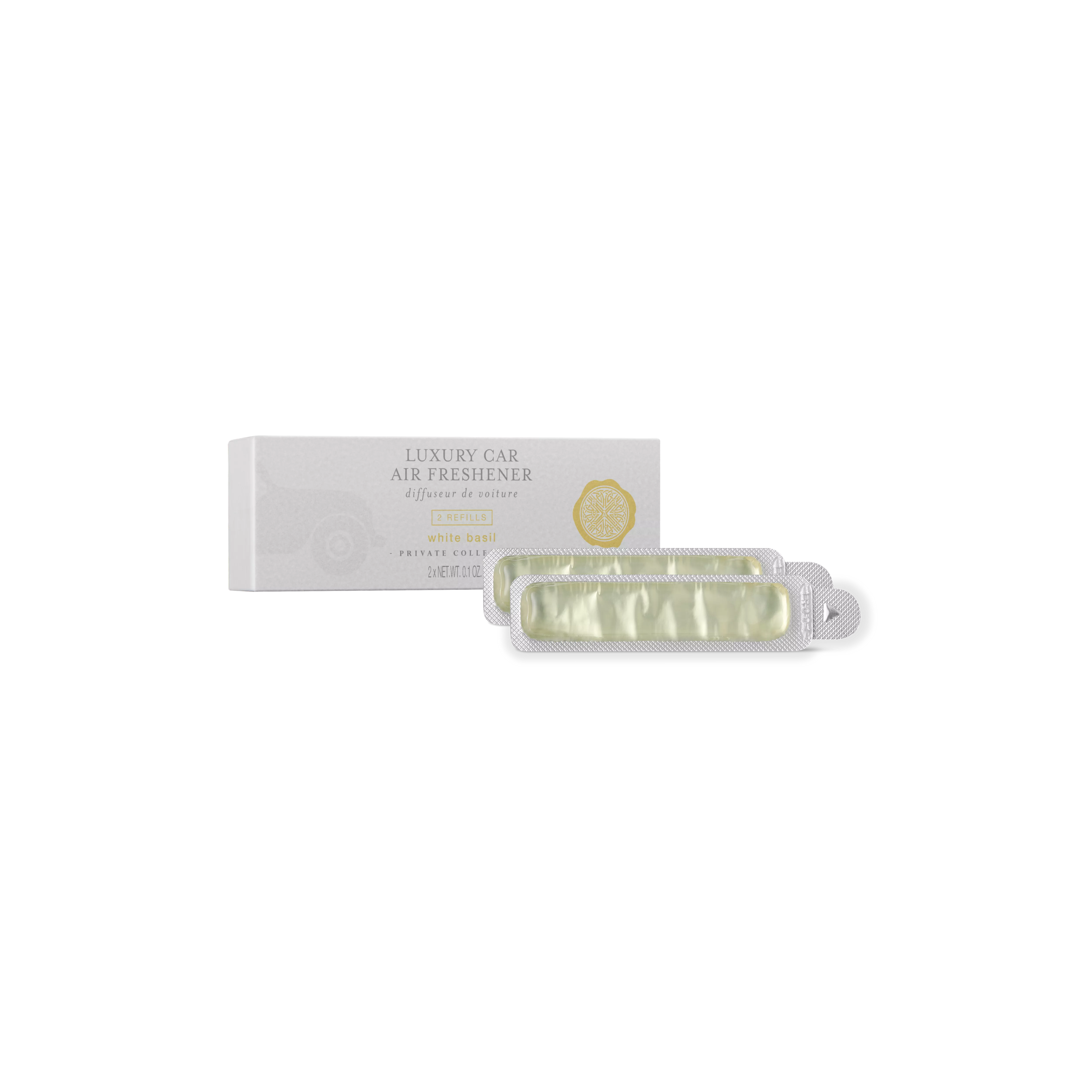 White Basil Refill Car Air Freshener