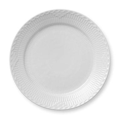 Royal Copenhagen White Fluted Half Lace Plate