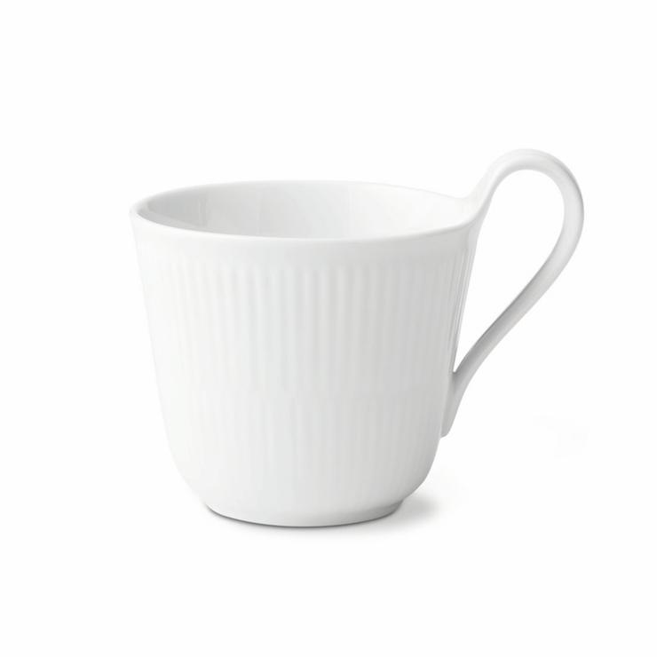 Royal Copenhagen White Fluted Cup With High Handle
