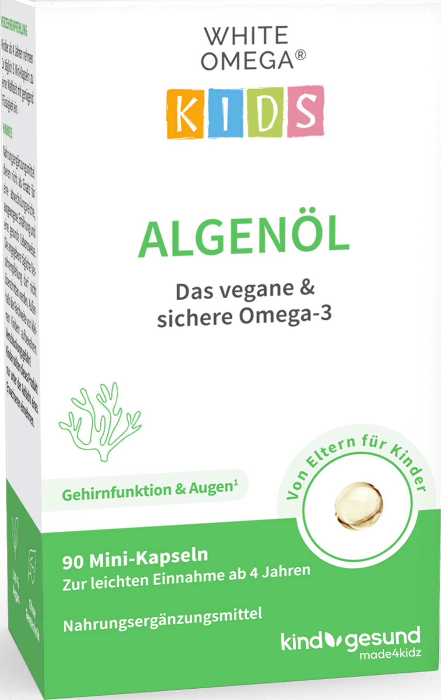 WHITE OMEGA Kids Algae mini capsules