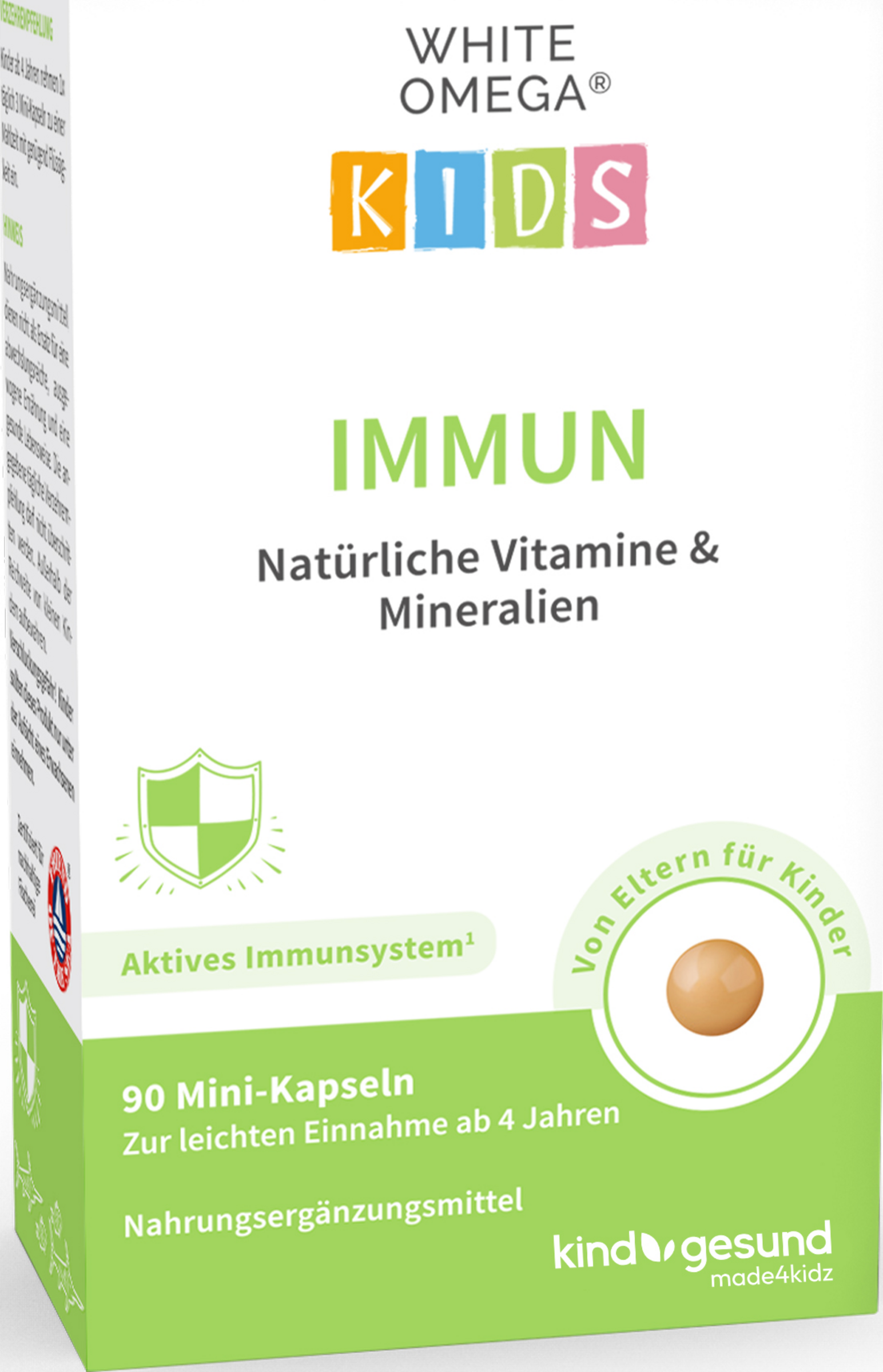 WHITE OMEGA Kids Immune mini capsules