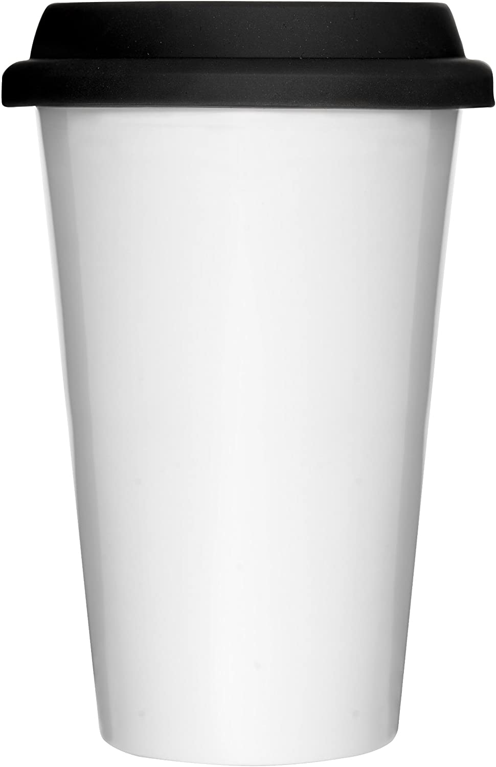 White Travel Mug with Silicone Lid