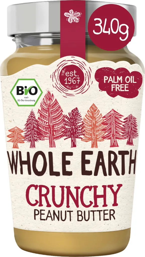 Whole EarthPeanut Butter Crunchy Erdnussbutter Packung 340g