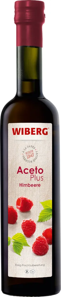 Wiberg AcetoPlus Raspberry refined vinegar fruit preparation 500ml