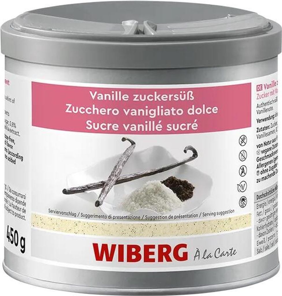 WIBERG Vanille zuckersüß Zucker mit Vanilleextrakt 450g