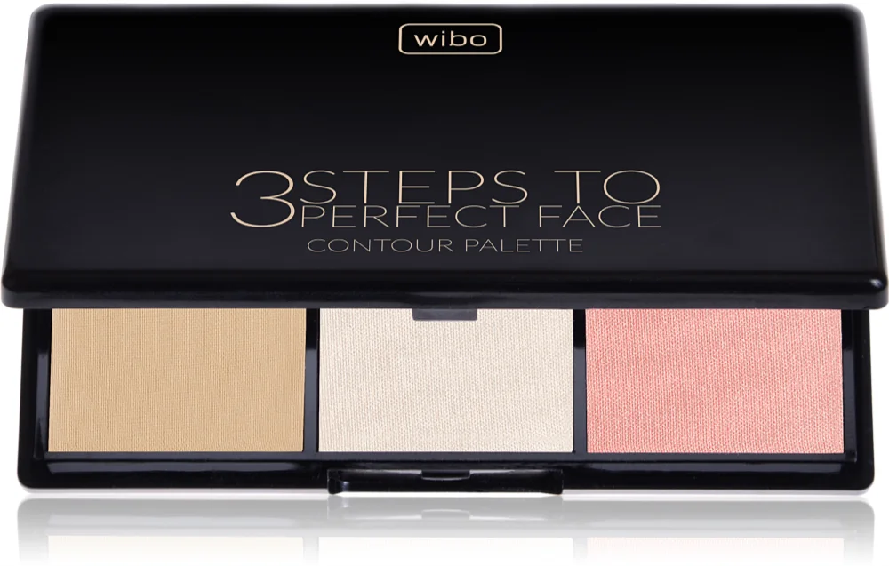 Wibo 3 Steps To Perfect Face Light Contouring Palette for the cheeks for the face