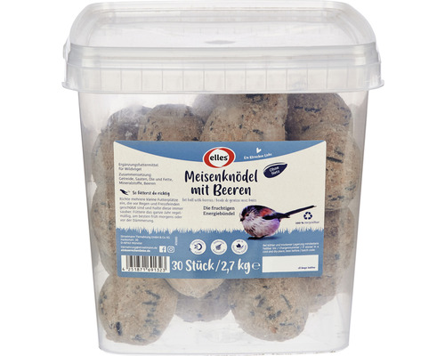 Wild bird food elles suet balls with berries 30 pieces